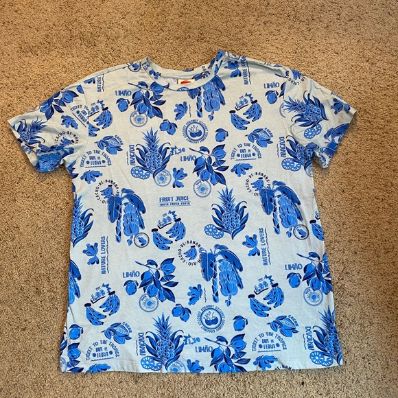 Farm Rio x Anthropologie Oversized Printed Graphic Tee Large - Picture 2 of 8